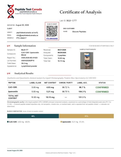 CJC-1295 (NO DAC) 5mg + Ipamorelin 5mg - Image 2