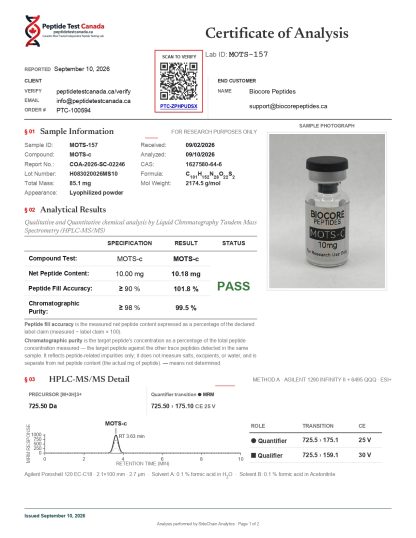 MOTS-C 10mg - Image 3
