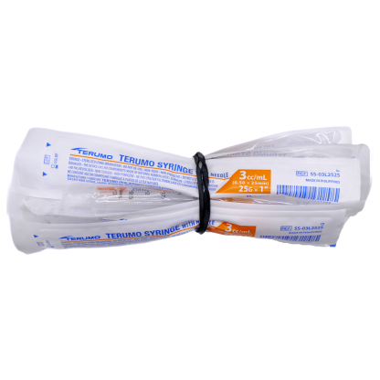 3mL | 25G x 1" - Terumo, SOL-M or BD  Luer Lock Syringe and Needle Combination **Intramuscular  Injections/ reconstitution** 10 Syringes