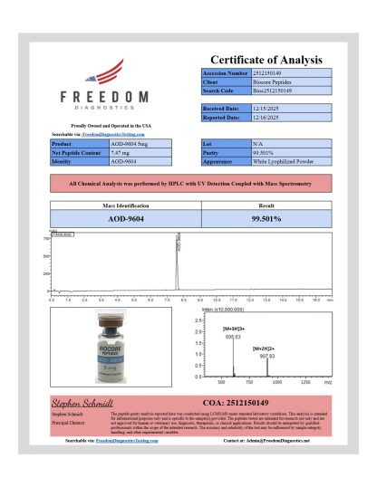 AOD-9604 5mg (Single Vial or Bundle and Save) - Image 2