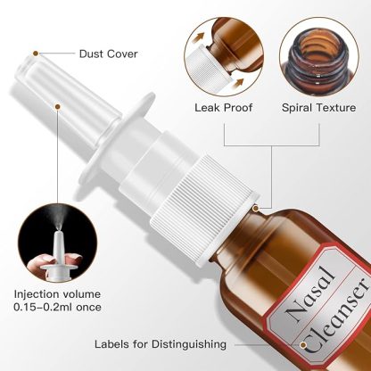 Nasal Spray Bottle Amber Glass 10ml - Image 2