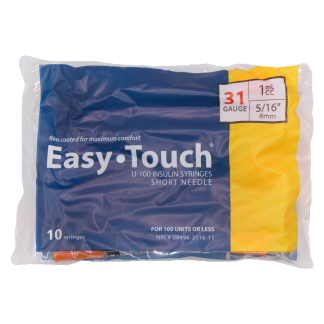 Insulin Syringes EasyTouch - 31G 1cc 5/16"