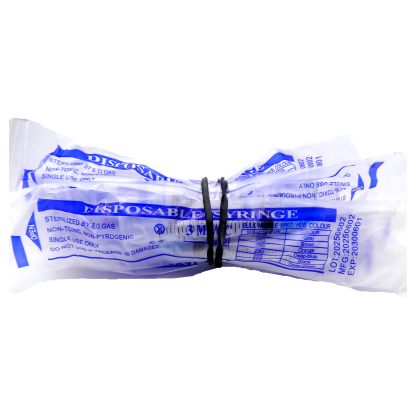 3ml 23Gx1" 3ml Luer Lock Budget Syringe (For Reconstitution) (10 Syringes with Needle)