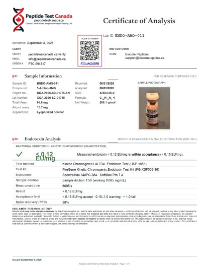 5-Amino-1MQ 50mg 3ml Vial - Image 3